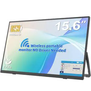 Uperfect 15.6" FHD 1080P Portable Monitor with Wireless Screen Mirroring, Built-in Battery, Speakers, LS Stand & VESA Mount, USB-C/HDMI for Laptop/Phone/Gaming Uperfect 15.6" FHD 1080P Portable Monitor with Wireless Screen Mirroring, Built-in Battery, Speakers, LS Stand & VESA Mount, USB-C/HDMI for Laptop/Phone/Gaming
