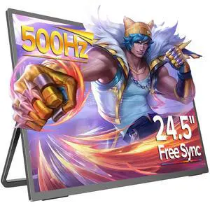 UPERFECT 24.5" Portable Gaming Monitor 500Hz HDR 600Nits 0.1ms Ultra-Fast Fast IPS Matte Screen, Built-in Stand & Speakers, VESA Mount, USB-C/HDMI/DP for PC & Game Console UPERFECT 24.5" Portable Gaming Monitor 500Hz HDR 600Nits 0.1ms Ultra-Fast Fast IPS Matte Screen, Built-in Stand & Speakers, VESA Mount, USB-C/HDMI/DP for PC & Game Console