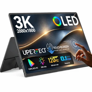 UPERFECT GR14BU 14" OLED Touchscreen Portable Monitor, 3K 2880x1800 120Hz, 0.1ms, 500 Nits, 120% DCI-P3, 500000:1, USB-C/HDMI, Ultra-Slim Metal for Laptop Mini PC Phone Game Consoles UPERFECT GR14BU 14" OLED Touchscreen Portable Monitor, 3K 2880x1800 120Hz, 0.1ms, 500 Nits, 120% DCI-P3, 500000:1, USB-C/HDMI, Ultra-Slim Metal for Laptop Mini PC Phone Game Consoles