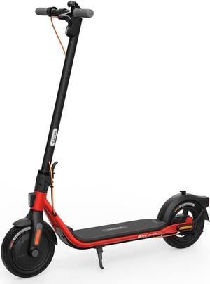 Segway Ninebot D28U Electric Kick Scooter, 10-inch Pneumatic Tire, Foldable Commuter Electric Scooter for Adults, Dual Brake, Black & Red