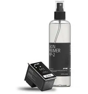 Prinker M Black Ink Refill, Skin-Safe Black Cosmetic Ink & Primer Spray, Water-Resistant and Soap-Washable, Skin-Safe, Festivals Parties Sport Events, Compatible with Prinker M