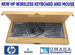NEW OEM HP SLIM WIRELESS BLACK KEYBOARD AND MOUSE COMBO W/BATTERIES