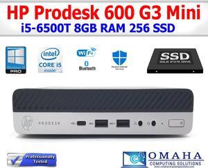 HP PRODESK 600 G3 i5-6500T 2.50GHz 8GB RAM 256GB SSD WIFI BT MINI PC WIN10 PRO