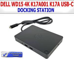 Refurbished DELL WD15 4K K17A001 K17A USBC DOCKING STATION 130W AC ADAPTER WEXTRAS TESTED