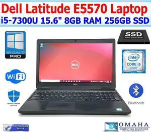 DELL LATITUDE E5580 i5-7300U 2.60GHz 8GB RAM 256GB SSD WIFI/BT 15.6" WIN10 PRO EXTRAS