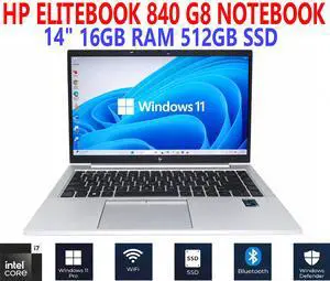 HP ELITEBOOK 840 G8 NOTEBOOK 14" i7-1145G7 2.80GHz 14" 16GB RAM 512GB SSD WIFI/BT WIN11 PRO EXTRAS HP ELITEBOOK 840 G8 NOTEBOOK 14" i7-1145G7 2.80GHz 14" 16GB RAM 512GB SSD WIFI/BT WIN11 PRO EXTRAS