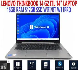 LENOVO THINKBOOK 14 G2 ITL LAPTOP i7-1165G7 2.80GHz 14" 16GB RAM 512GB SSD WIFI/BT W11PRO EXTRAS LENOVO THINKBOOK 14 G2 ITL LAPTOP i7-1165G7 2.80GHz 14" 16GB RAM 512GB SSD WIFI/BT W11PRO EXTRAS