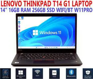 LENOVO THINKPAD T14 G1 LAPTOP ITL 14" i5-10210U 1.60GHz 16GB RAM 256GB SSD WIFI/BT W11PRO EXTRAS LENOVO THINKPAD T14 G1 LAPTOP ITL 14" i5-10210U 1.60GHz 16GB RAM 256GB SSD WIFI/BT W11PRO EXTRAS