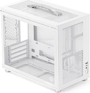 Mechanic Master iF17 LogiCube Side Transparent MATX Supports Back plugged motherboards/Compact/Water-Cooling/Portable Case White