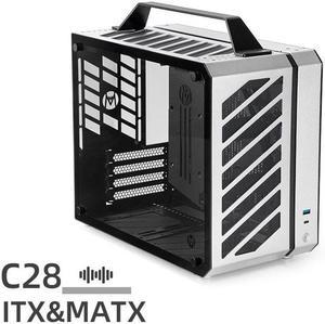 Mechanic Master C28 KuFang mATX Chassis / Alumium / Steel / Water-Cooling / Temered Glass MATX/ITX Small Form Factor Computer Case Silver