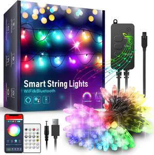 50LED Outdoor Led USB String Lights Fairy Light Festoon Garland Lights 5m Garden Wedding Decoration Work With Alexa Google Home