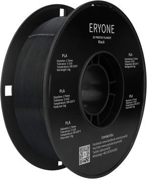 ERYONE PLA Filament for 3D Printer, 1.75mm, +/-0.03mm, 1kg (2.2LBS)/Spool, Black