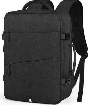 Travel Backpack for Men Women Laptop Backpack 15.6 Inch Flight Approved Carry on Backpack Overnight Business College School Weekender Luggage Daypack, Black