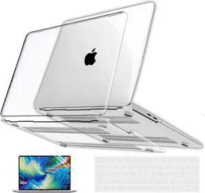 GVTECH for MacBook Pro 13 inch Crystal Clear Case 2016-2022 (M1 M2 A2338/ A2289/ A2251/ A2159/ A1706/ A1989), Plastic Protective Hard Shell Cover & Keyboard Cover & Keyboard Skin for MacBook Pro 13