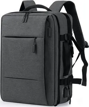 Travel Backpack 15.6 inch Flight Approved Carry On Luggage Backpack Expandable Laptop Backpack for Men Women Business Overnight Weekender College Backpack with USB Charging Port, Dark Grey Travel Backpack 15.6 inch Flight Approved Carry On Luggage Backpack Expandable Laptop Backpack for Men Women Business Overnight Weekender College Backpack with USB Charging Port, Dark Grey