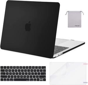 MOSISO Compatible with MacBook Pro 13 inch Case M2 2023,2022,2021-2016 Release A2338 M1 A2289 A2251 A2159 A1989 A1706 A1708,Plastic Hard Case&Keyboard Skin&Screen Protector&Storage Bag,Black