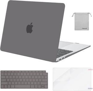 MOSISO Compatible with MacBook Air 13 inch Case 2022 2021 2020 2019 2018 A2337 M1 A2179 A1932 Retina Display Touch ID, Plastic Hard Shell&Keyboard Cover&Screen Protector&Storage Bag, Gray