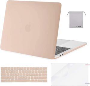 MOSISO Compatible with MacBook Pro 13 inch Case M2 2023,2022,2021-2016 Release A2338 M1 A2289 A2251 A2159 A1989 A1706 A1708,Plastic Hard Case&Keyboard Skin&Screen Protector&Storage Bag,Camel