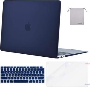 MOSISO Compatible with MacBook Air 13 inch Case 2022 2021 2020 2019 2018 A2337 M1 A2179 A1932 Retina Display Touch ID, Plastic Hard Shell&Keyboard Cover&Screen Protector&Storage Bag, Navy Blue