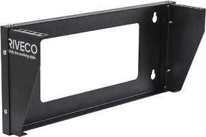 RIVECO 2U Wall Mount Rack for Network| Reinforced Heavy Load 66-99 LBS Small Server Racks Vertical & Horizontal Mounting for 19 inches IT & Studio Equipment.