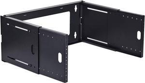 KENUCO 19 Inch Steel Hinged Extendable Wall Mount Bracket Network Equipment Rack (4U)