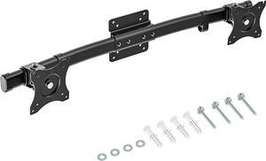 WALI Dual Monitor Wall Mount, Single to Double VESA Bracket Adapter, Horizontal Assembly Arm for 2 Screen up to 27 inch (012ARM), Black