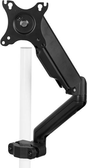 Universal Full Motion Pneumatic Pole Mount Arm for 17 to 32 inch Monitor Screens, 75mm and 100mm VESA Plate, Black, MOUNT-POLE05O
