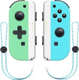 Joypad Controller Compatible with Switch Controller Joy-Pads with Grip Hand,Switch Controllers Supports Wake-up Function (Blue and Green)