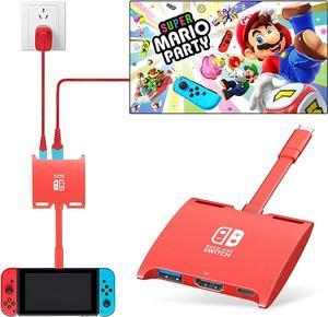 HARIBOL Switch Dock, 4K@60Hz for Nintendo Switch Dock, 1080P@60Hz for Nintendo Switch Docking Station, Mini Switch Dock with HDMI, USB and 100W PD Port Compact Switch OLED MacBook Samsung DEX