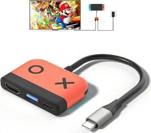Switch Dock for Nintendo Switch,Portable Dock with HDMI TV USB 3.0 Port and USB C Charging,Compatible with Nintendo Switch Steam Deck MacBook Pro/Air Samsung and More