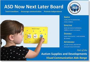 Now Next Later Board Chart  Routine Visual Symbol Board with 32 Visual Symbol Cards Compatible with PECS Symbols and Boardmaker PCS Software (for ADHD, ASD, Autism, Kids, Children, Toddlers)