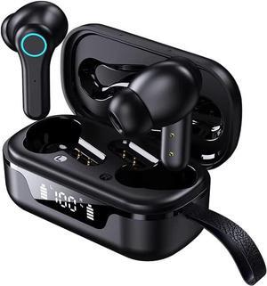 Wireless Earbuds, Bluetooth 5.2 Earphone with Microphone, Touch Control Ear Buds, IPX7 Waterproof, in Ear Noise Cancelling Ecouteur Bluetooth Sans Fil with LED Charging Case for iPhone, Android