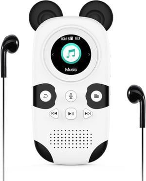 RUIZU 16GB MP3 Player for Kids, Cute Panda Portable Music Player MP3, Child MP3 Player with Bluetooth 5.0, Speaker, FM Radio, Voice Recorder, Alarm Clock, Stopwatch, Pedometer, Support up to 64GB