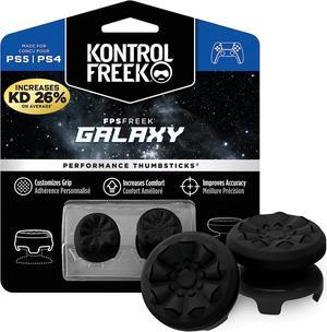 KontrolFreek FPS Freek Galaxy Black for Playstation 4 (PS4) and Playstation 5 (PS5) | Performance Thumbsticks | 1 High-Rise, 1 Mid-Rise | Black (Limited Edition)