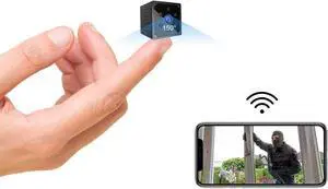 Spy Camera, AOBO 4K HD Mini WiFi Wireless Hidden Camera Smallest Security Cameras with App Micro Nanny Cam Night Vision Motion Activated Alerts Secret Surveillance Cameras for Indoor