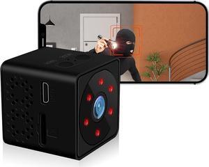 2022 Spy Camera WiFi Mini Hidden Camera, Nanny Cam, 4K Ultra HD Hidden Cameras for Home, Night Vision, Motion Detection Alarm, Small Body Camera, Mini Camera WiFi, Spy Cam (Free 32G SD Card Included)