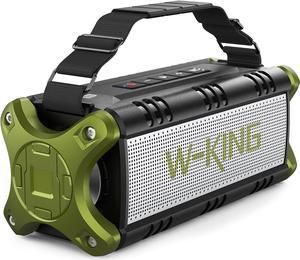 Bluetooth Speaker, W-KING 50W Deep Bass Portable Speakers Bluetooth Wireless for 40H Playtime, IPX6 Waterproof Outdoor Bluetooth Speakers Loud Stereo Sound, Big Speaker with TF-Card/AUX/NFC/EQ