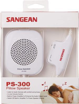 Sangean America, Inc. PS-300 Pillow Speaker with In-line Volume Control and Amplifier (White)