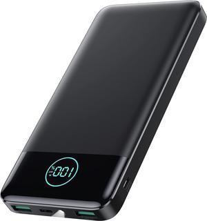 Feob Power Bank 13800mAh,Slimmest&Ultra-Compact USB-C Input/Output Portable Charger,High-Speed Charging LCD Display with Flashlight Battery Pack Compatible with iPhone 14/13/12/Samsung LG Google Pixel