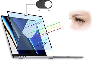 USICOOR for MacBook Pro 162 inch AntiBlue Light Screen Protector Filter With Free Webcam Cover Eye Protection UV Light Blocking Filter Compatible with New MacBook Pro 16 inch 2021 A2485