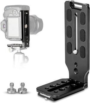 Koolehaoda L Shape Camera Bracket, Video Vertical Shooting Quick Release Plate L Stand Arca Swiss Compatible for Tripod Head Ballhead DSLR Camera