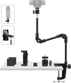 Logitech 4K Pro Webcam, Blue Microphones Yeti Blackout, Ring Light, Webcam  Stand 
