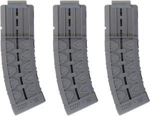 Dart Zone Pro-Series 15-Round Standard-Length Dart Magazine 3-Pack, Gray