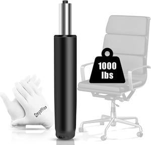 Office Chair Cylinder Replacement with Gloves,Heavy Duty Gas Lift Cylinder for Office Desk Chairs/Gaming Chair,Gas Lift Hydraulic/Pneumatic Piston, Universal Size (Black)