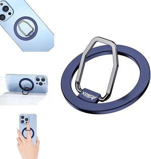 AUROX Magnetic Phone Grip Phone Ring Holder for MagSafe Accessories Finger Ring Kickstand Adjustable Magnetic Ring Holder for iPhone 14,13,12, 13 Pro, 13 Pro Max, Smartphones(Dark Blue)