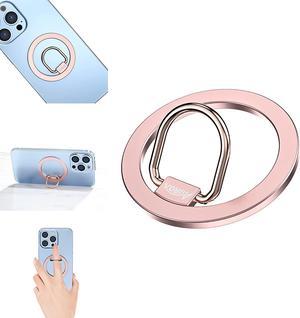 AUROX Magnetic Phone Holder 360° Rotation Phone Stand Compatible with Magsafe Grip Holder Magnetic Phone Ring for iPhone 14/13/12, Pro Max, Most Smartphones(Pink)