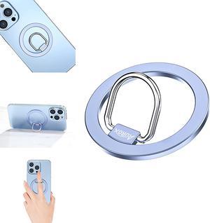 AUROX Magnetic Phone Holder 360° Rotation Phone Stand Compatible with Magsafe Grip Holder Magnetic Phone Ring for iPhone 14/13/12, Pro Max, Most Smartphones(Light Blue)