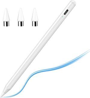 TiMOVO Stylus Pen for Touch Screens Compatible with Apple iPadProAirMiniiPhoneAndroid PhonesTablets High Sensitivity  Fine Point Stylus Universal for iOS  Android Writing  Drawing White