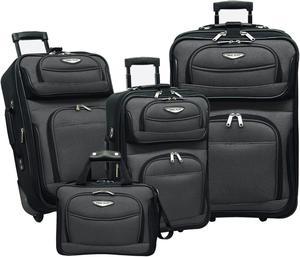 Traveler's Choice Amsterdam 4-Piece Luggage Set, Gray