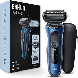Braun Series 6 6020s Electric Razor for Men With Precision Trimmer Wet  Dry Rechargeable Cordless Foil Shaver Blue 1 Count